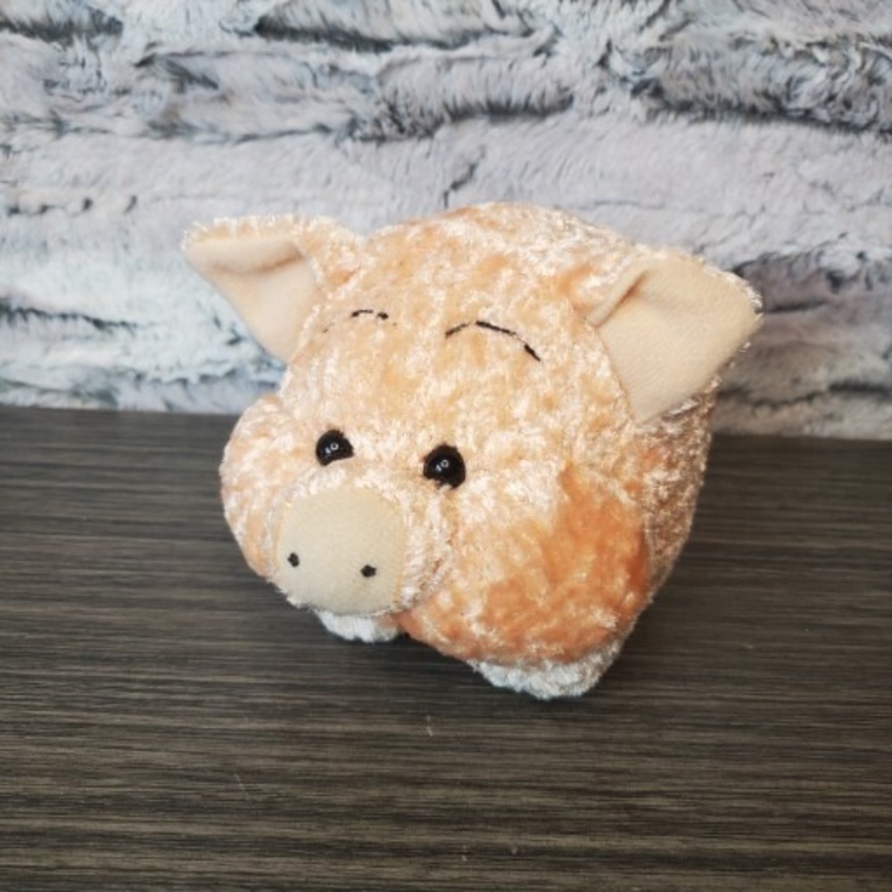 Ideal Toys Portly Plump Pink Peachy Potbelly Pig Plush Stuffed Farm Animal